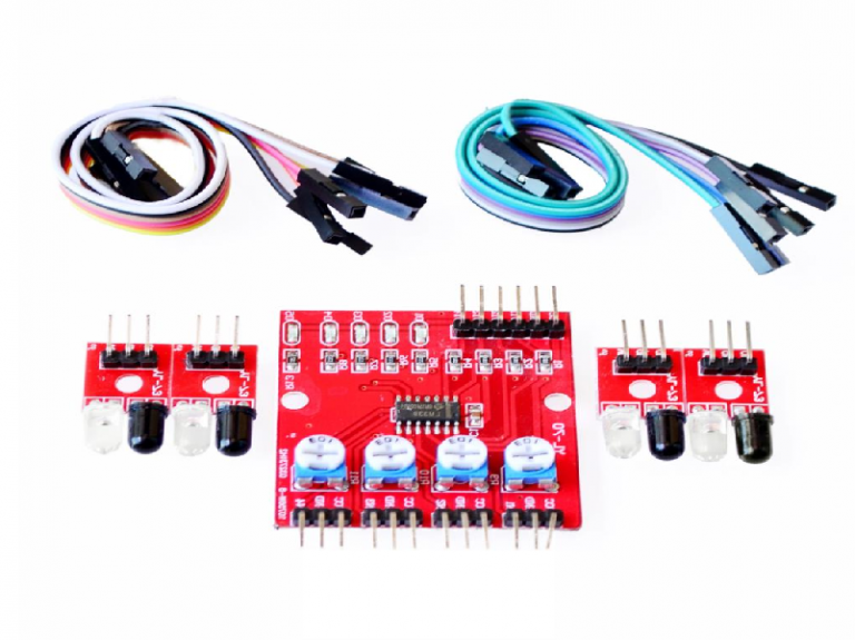Four-Way Infrared Tracing 4 Channel Tracking Line Sensor Module - שיא ...
